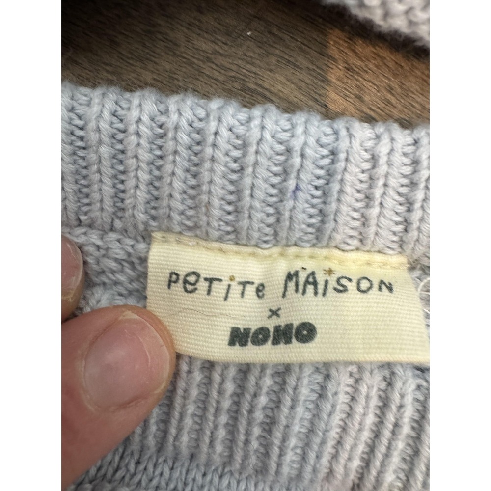 Petite Maison X Nono Sweater Pants Set Baby Boys 9-12M Gray Knit Organic Cotton - Picture 3 of 8